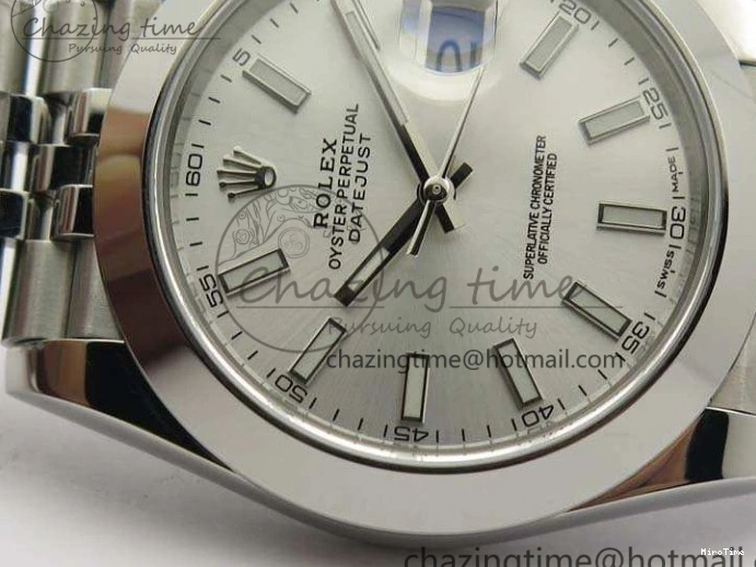 MiroTime 0401 Packable DateJust 228238 Smooth Bezel SS Noob 1:1 Best Edition Silver Sticks Dial On Jubilee Bracelet A 3506